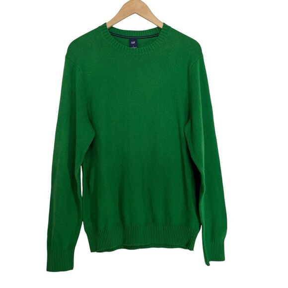 Gap Green Crewneck Long Sleeve Knit Pullover Sweater L - Picture 2 of 8